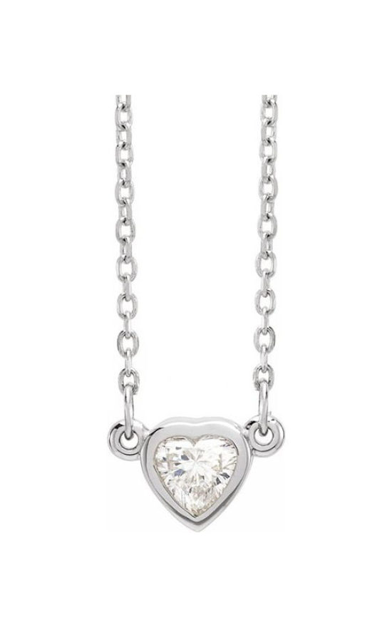 Heart Diamond Bezel Necklace