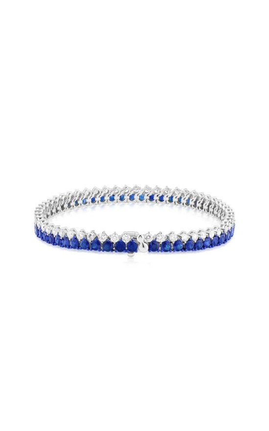 Sapphire and Diamond Tennis Bracelet