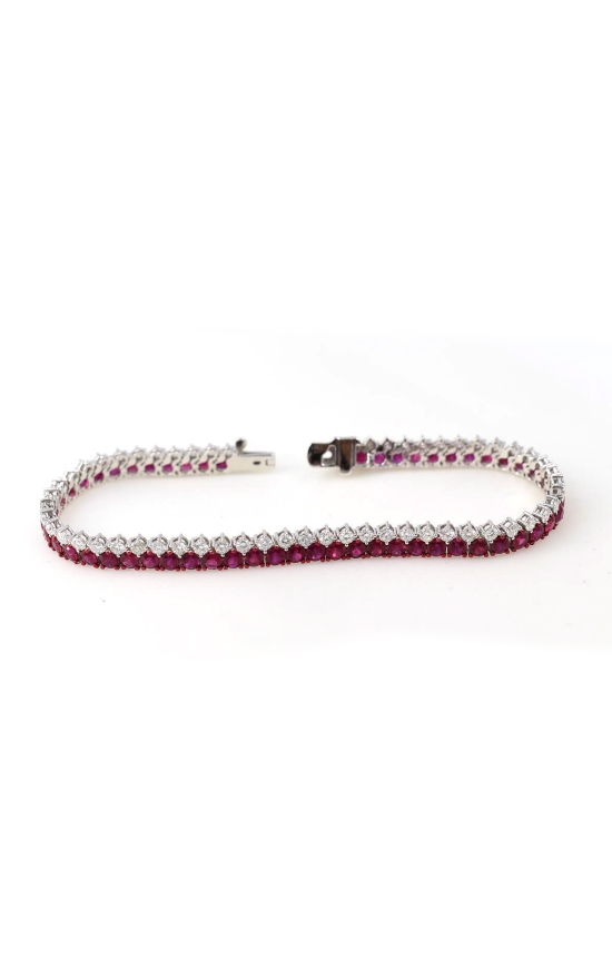 Ruby and Diamond Tennis Bracelet