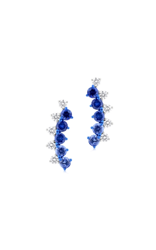 Sapphire and Diamond Crawler Earrings