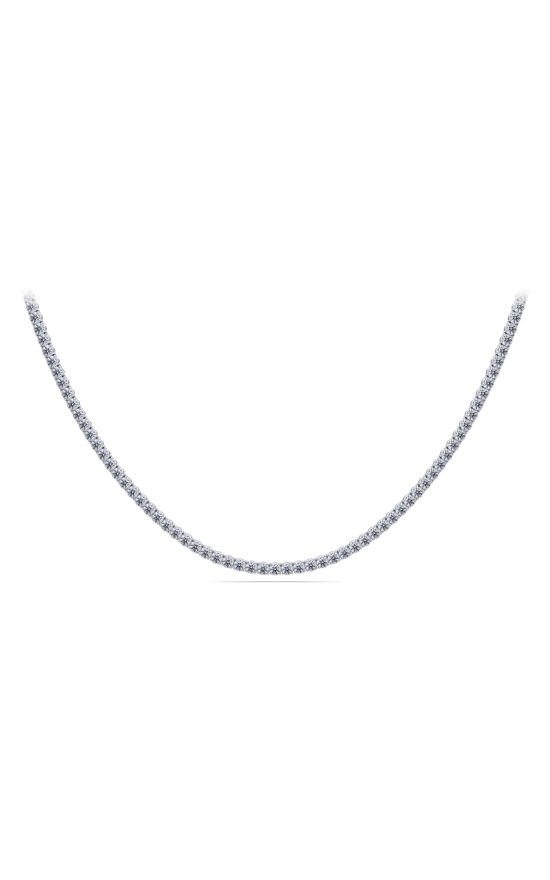 4-Prong Straight Line Diamond Tennis Necklace