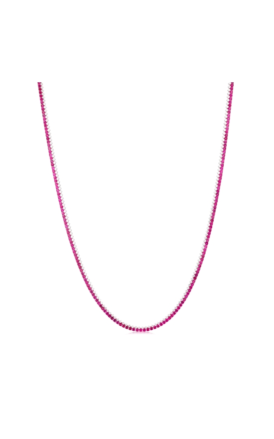 Ruby and Diamond Tennis Necklace