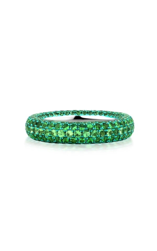 Tsavorite Pave Eternity Band